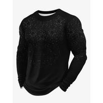Vintažiniai vyriški ilgomis rankovėmis marškinėliai su dryžuotu raštu Pavasario/Rudens marškinėliai vyrams 3D dryžuotas raštas Oversize Streetwear apranga XXL black