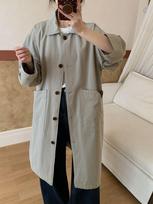 2026 Spring Women's Japanese-Style Mid-Length Windbreaker Jacket – Popular Casual Coat One Size abrikosas