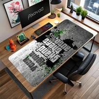 Grand Theft Auto Customizable Name Mouse Pad Desk Mat Computer Desk Keyboard Mat Non-Slip Rubber Bottom Perfect for Office Desktop Supplies School Hom 30cmx80cm
