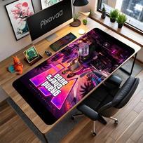 Grand Theft Auto Customizable Name Mouse Pad Desk Mat Computer Desk Keyboard Mat Non-Slip Rubber Bottom Perfect for Office Desktop Supplies School Hom 40cmx90cm