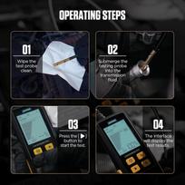 AUTOOL AS505 Car Transmission Fluid Tester Digital Display ATF Exchanger Gearbox Oil Tester Tool For Diesel Engine black