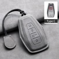 Odinė automobilio nuotolinio valdymo pultelio dėklas-dangtelis Geely, Geely Coolray X6 X7 EX7 Emgrand Global Hawk GX7 Kulrey GT GC9 Atlas Boyue NL3 gray