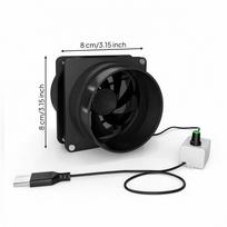 Silent Duct Fan with Speed Controller | Compact, USB Fan, Lightweight, for
