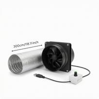 Silent Duct Fan with Speed Controller | Compact, USB Fan, Lightweight, for black