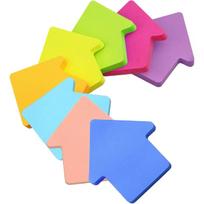 In-Stock Pure Color Sticky Notes - Assorted Fluorescent Memo Papers with Irregular Shapes, Reusable Multiple Times