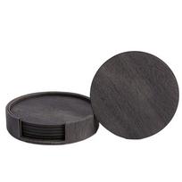 6 Pcs Non Stick Drink Pad Holder Set Cup Mat Durable Coffee Mug Cushions  Desk tamsiai pilka spalva