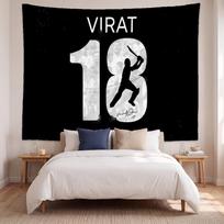 Virat Kohli (1) Art Wall Hanging Tapestry for Home Bedroom Living Room Decor Great Gift Idea 100cmx150cm white