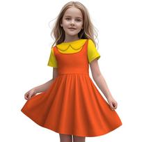 Vaikų Korėjietiški Žaidimų Cosplay Kostiumai Drama Calamari Juego Del Calarmar 123 Roboto Lėlės Suknelė Mergaitės Gimtadienio Šventės Helovino Apranga Kids 150&Juego Del Calarmar brown