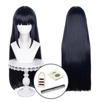 HOLOUN Anime Hyuga Hinata Cosplay Kostiumas Perukas Viršus Šortai Juosmens Krepšys Kalėdinė Dovana XXL black