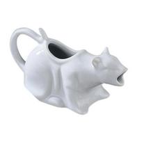 Modern Table Decor for Dinner Cat Shaped Ceramic Gravy Boat, Cute Kitten Sauce Jug Milk Cream Tableware Holiday Meals Syrup, Animal Figurine M balta