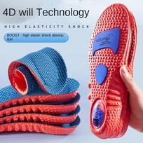 Sports Insole, High Elastic Air Cushion, Shock Absorption for Men and Women In Summer, Sweat Absorption, Breathability, Popcorn Super Soft Sole 43-44