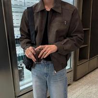 Retro Short Leather Jacket for Men In Autumn Loose Lapel Leather Jacket Korean Style Trendy Handsome Motorcycle Suit 2XL ruda