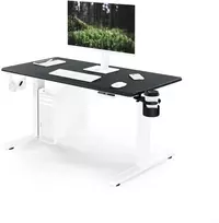 Stalo Jan Nowak Elektrinis su aukščio reguliavimu ergonomiškas baltai antracitinis, 1200x600 mm: ARIA (5907367517354)