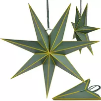 SASKA GIFT AND DECOR Popierinė dekoracija žvaigždė 45 cm 7 spindulių žalia SASKA GIFT & DECOR