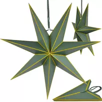 SASKA GIFT AND DECOR Popierinė dekoracija žvaigždė 60 cm žalia SASKA GIFT & DECOR