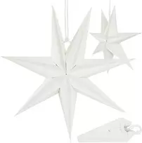 SASKA GIFT AND DECOR Popierinė dekoracija žvaigždė 30 cm 7 spindulių balta SASKA GIFT & DECOR
