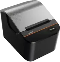 Sunmi NT220 58 mm receipt spausdintuvas with 203 dpi resolution, 150mm/s speed, USB-C, RJ12, and Bluetooth BLE connectivity. Features