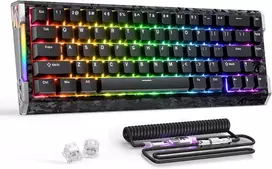 ATTACK SHARK žaidimų klaviatūra R68 HE su magnetiniais jungikliais, RGB ir 8000 Hz