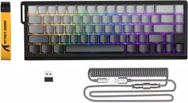 ATTACK SHARK žaidimų klaviatūra X68 PRO HE su magnetiniais jungikliais, 8000 Hz, RGB