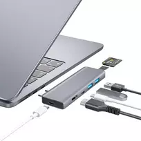 ZanBix USB-C šakotuvas 7 prievadų su Thunderbolt 4, HDMI 4K ir 100 W PD HYD-9887T