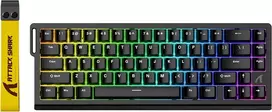 ATTACK SHARK laidinė magnetinė žaidimų klaviatūra X68 HE, 68 klavišai, 8000 Hz, RGB
