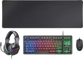 Mars Gaming žaidimų rinkinys su RGB klaviatūra, pele, ausinėmis ir XXL kilimėliu MCPRGB3PT
