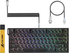 ATTACK SHARK žaidimų klaviatūra R82 HE su magnetiniais jungikliais, 8000 Hz ir RGB