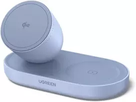 UGREEN magnetinis belaidis įkroviklis Qi2 15 W dviem įrenginiams W701