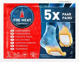 THE HEAT COMPANY lipnūs pėdų šildytuvai, aktyvuojami oru, 8 val., 5 poros, 12105