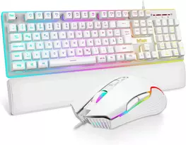 Klaviatūra RedThunder žaidimų klaviatūros ir pelės rinkinys K10 QWERTZ, RGB apšvietimas, 7200 DPI