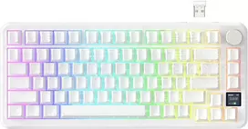 ATTACK SHARK mechaninė žaidimų klaviatūra X85PRO, 75 %, Bluetooth, RGB, balta