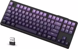 ATTACK SHARK belaidė žaidimų klaviatūra M87, 87 klavišų, Bluetooth ir 2,4 GHz, RGB