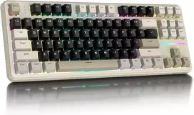 ATTACK SHARK mechaninė žaidimų klaviatūra X87, 87 klavišų, Bluetooth, 2,4 GHz, RGB