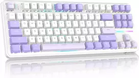 ATTACK SHARK mechaninė žaidimų klaviatūra X87, 87 klavišų, Bluetooth, 2.4G, USB-C, RGB