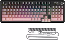ATTACK SHARK mechaninė žaidimų klaviatūra Bluetooth, 2.4G, USB-C, X98PRO