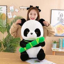 Bambuko Panda Pliušinis Žaislas Vaikiška Lėlė Pagalvė Simuliacija Didžiosios Pandos Lėlė Lėlė Gimtadienio Dovana 35cm [0.33kg] black