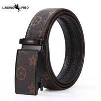 Vyriškas odinis diržas verslui, universalus, su automatine sagtimi, vidutinio amžiaus ir jauniems vyrams, kelnių diržas 120cm black