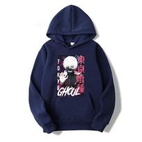 Kaneki Ken Printed hoodies Anime Tokyo Ghoul Graphic hoodies  Vintage Cotton Loose Oversize hoodies Tops Summer Men Casual 3XL black