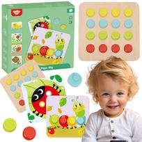 TOOKY TOY dėlionės kaladėlės vaikams gyvūnų derinimas mokymasis formų spalvų + lentelės