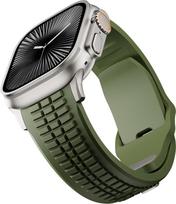 Guminė laikrodžio apyrankė Apple Watch Band Ultra 3 2 1 49mm Sportinis silikoninis apyrankė iWatch 11 10 9 8 SE 46mm 45mm 44mm Vyriškas dirželis 49mm(Ultra 3 2) sidabro žalia spalva
