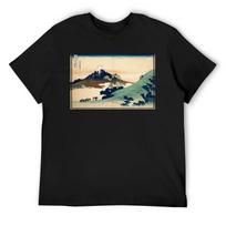 Fuji from Inume Pass by Katsushika Hokusai T-Shirt Funny t-shirt man clothes Anime t-shirt Short sleeve tee men XXXXXL juoda