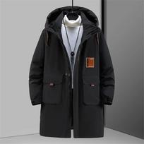 Žiemos ilgi parkai Vyriški stori striukės paltai 12XL plius dydžio madingi laisvalaikio vandeniui atsparūs parkai Vyriški žieminiai juodi paltai dideli 12XL 9XL juoda