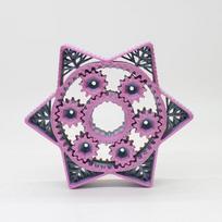 Six Pointed Star Gear Hand Spinner Fidgeting Spinner Roller Edc Relieve Stress Ease Plaything Spinning Top Tip Antistresse For Kids pink
