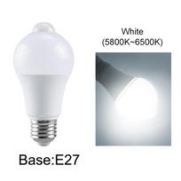 1vnt 12V LED judesio jutiklio lemputė LED lemputė PIR jutiklio lemputė automatiškai įjungia/išjungia buitinį kūno jutimo saugos apšvietimą nakties verandos šviesa E27 12W White white