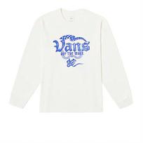 Vans Gyvatės Metų Zodiako Apvalios Kaklo Raidės Patogūs Ilgomis Rankovėmis Marškinėliai Unisex Viršutiniai Drabužiai Balti VN000P39FS8 S blue