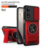 For ZTE nubia Neo 2 Case ZTE nubia Neo 2 Cover Phone Case Magsafe Magnetic Fold Holder Military Armor Camera Protection Cover ZTE nubia Neo 2 black