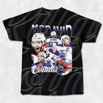 Connor McDavid Hockey Tee: Canadian Ice Hockey Center, 90s Style FD 3XL gray