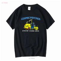 Cosmic Psychos Band Rock Stay Home Sick Black T Shirt S 5xl Q1675 Long Or Short Sleeves Vintage Washed Slightly Streetwear 3XL black