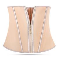 Women Latex Hourglass Waist Trainer Tummy Control High Waist Slimming Waist Cincher XL smėlis