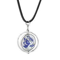 Game Jinx Blue Rose Rotatable Necklace Arcane Season 2 Ekko Pendant Jewelry Accessories Cosplay Lovers Fans Gifts for Unisex Necklace white